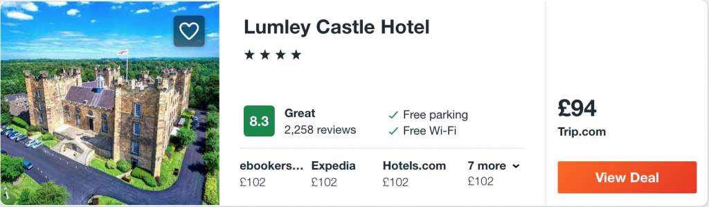 Lumley Castle Hotel