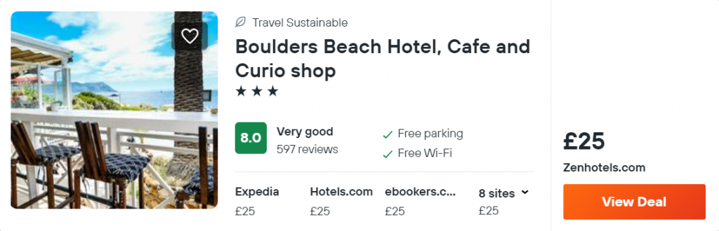 Boulders Beach Hotel, Cafe and Curio shop