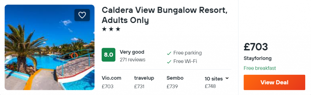 Caldera View Bungalow Resort, Adults Only